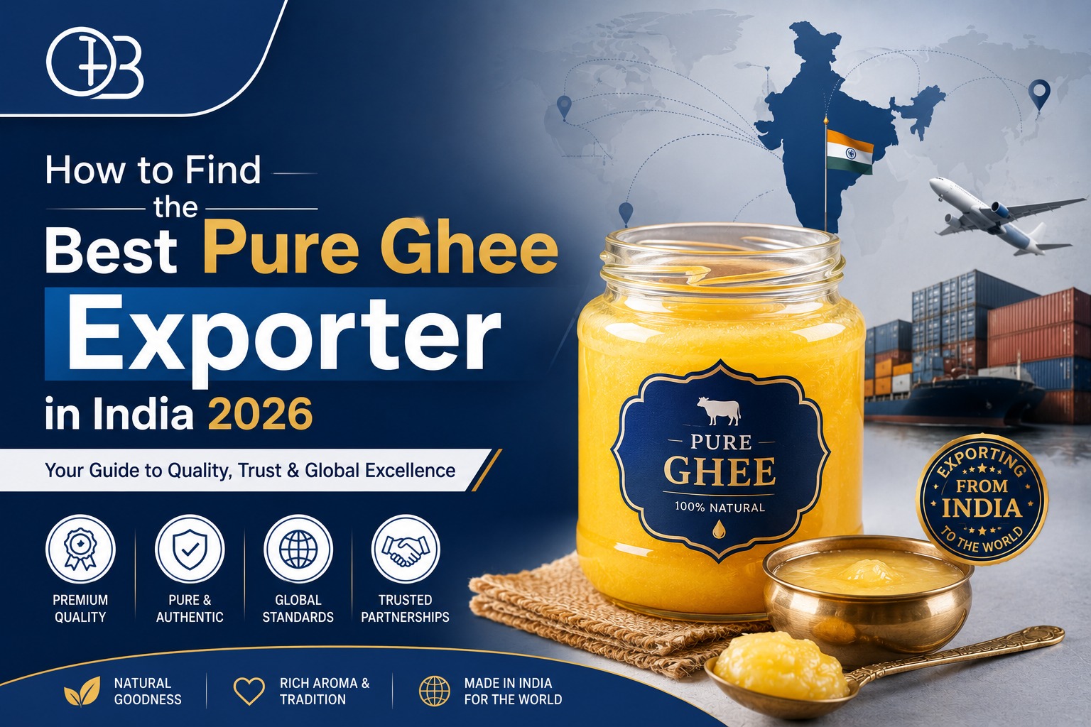 How to Find the Best Pure Ghee Exporter in India 2026