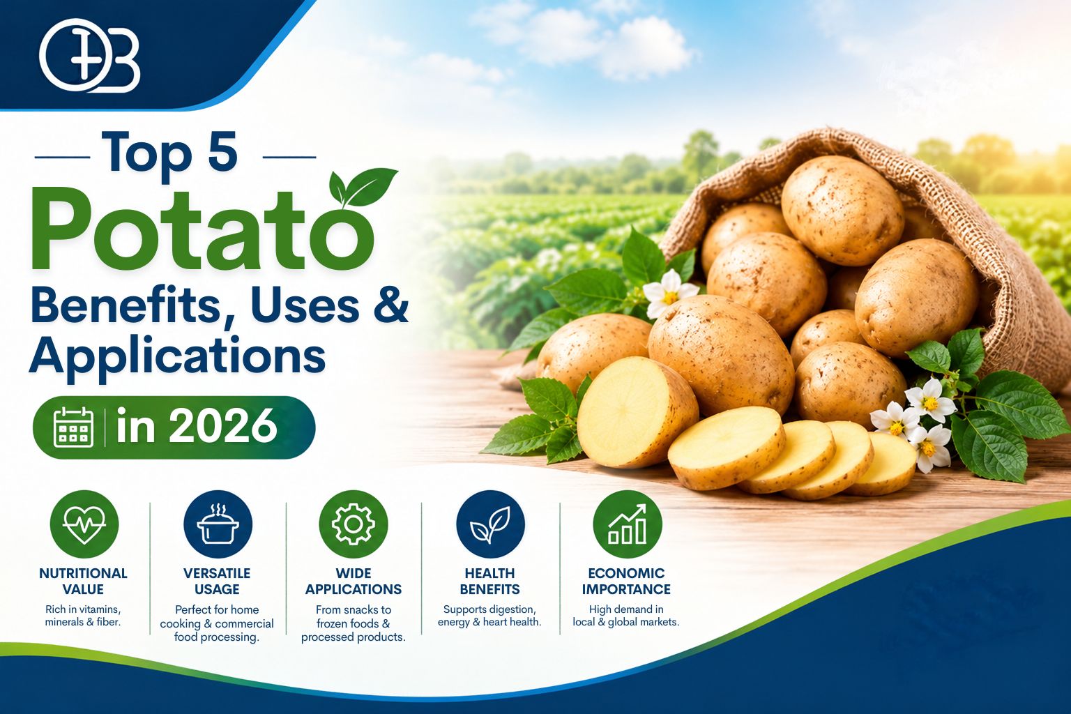 Top 5 Potato Benefits, Uses & Applications in 2026